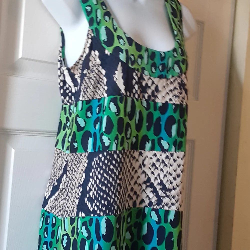 Diane Von Furstenberg Augustine Silk Open Back Midi Dress Animal Print Size 8 - Picture 4 of 13
